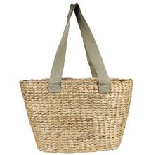 Load image into Gallery viewer, Oval Water Hyacinth - Bag in natural with canvas straps
