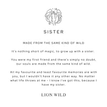 Load image into Gallery viewer, Lion Wild Sister Necklaces Silver