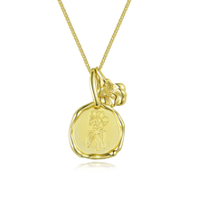 Load image into Gallery viewer, Lion Wild Birth Flower Necklace February