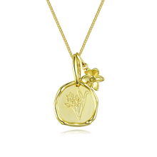 Load image into Gallery viewer, Lion Wild Birth Flower Necklace December