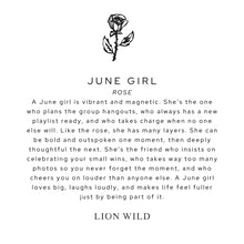 Load image into Gallery viewer, Lion Wild Birth Flower Necklace June