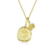Load image into Gallery viewer, Lion Wild Birth Flower Necklace November