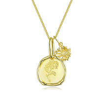Load image into Gallery viewer, Lion Wild Birth Flower Necklace September