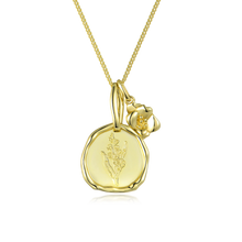 Load image into Gallery viewer, Lion Wild Birth Flower Necklace August