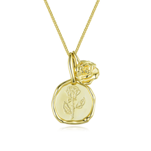 Load image into Gallery viewer, Lion Wild Birth Flower Necklace June
